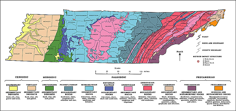 Tennessee Geological Map